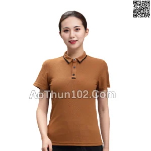 Áo thun đồng phục Polo cổ trụ cho quán cafe nhà hàng quán ăn in thuê logo theo yêu cầu AT17-5682