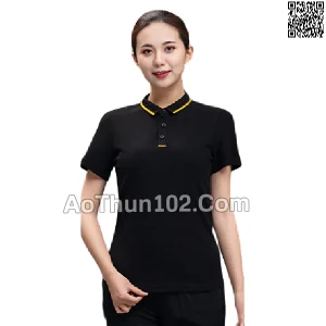 Áo thun đồng phục Polo cổ trụ cho quán cafe nhà hàng quán ăn in thuê logo theo yêu cầu AT17-5682