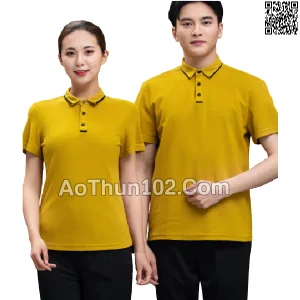 Áo thun đồng phục Polo cổ trụ cho quán cafe nhà hàng quán ăn in thuê logo theo yêu cầu AT17-5682