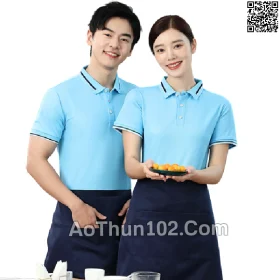 Áo thun đồng phục polo phối nhiều màu AT17-5836