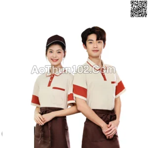 Áo thun nam nữ đồng phục nhà hàng quán cà phê quán ăn AT17-5677
