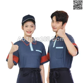 Áo thun nam nữ đồng phục nhà hàng quán cà phê quán ăn AT17-5677