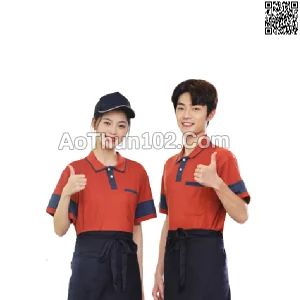 Áo thun nam nữ đồng phục nhà hàng quán cà phê quán ăn AT17-5677