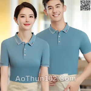 Áo thun polo ngắn tay cho nam nữ cổ trụ AT17-6027