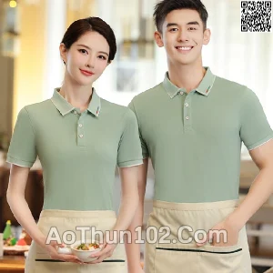 Áo thun polo ngắn tay cho nam nữ cổ trụ AT17-6027