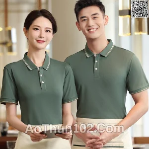 Áo thun polo ngắn tay cho nam nữ cổ trụ ngắn tay AT17-6007