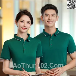 Áo thun polo ngắn tay cho nam nữ cổ trụ ngắn tay phối viền ở cổ và tay áo AT17-6014