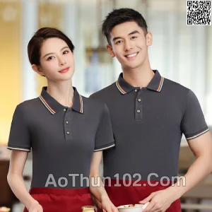 Áo thun polo ngắn tay cho nam nữ phối màu AT17-5981