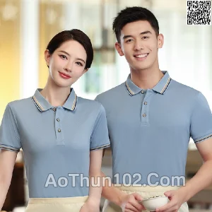 Áo thun polo ngắn tay cho nam nữ phối màu AT17-5981