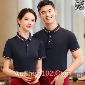 Áo thun polo ngắn tay nam nữ cổ trụ ngắn tay AT17-6021